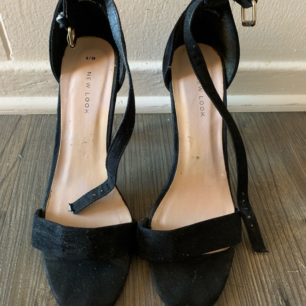 Black Suede Women's Heels